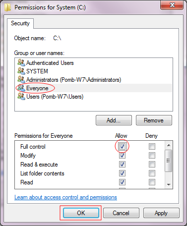NTFS Secure Adduser08