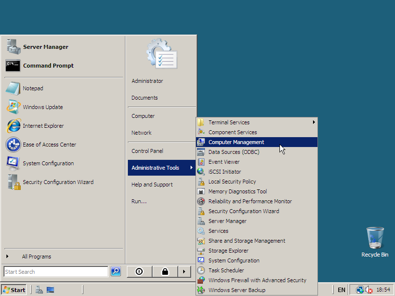 Win2008 Open Comp_management
