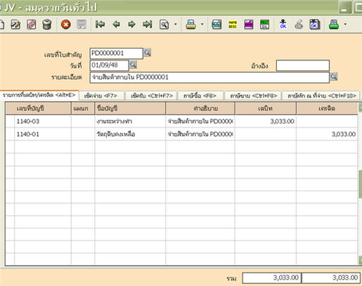 การบันทึกบัญชีหลังจากเบิกวัตถุดิบไปผลิต