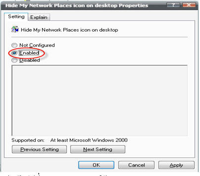 กำหนดค่าให้เป็น Enabled