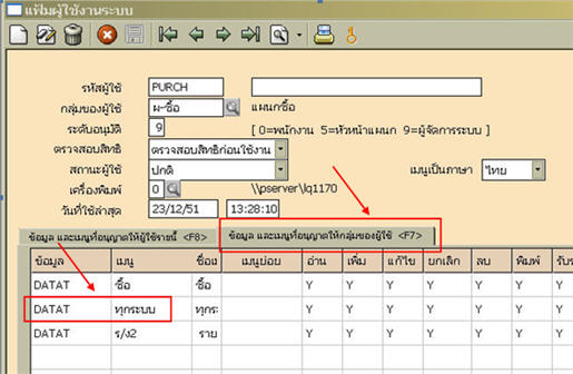 ตรวจสอบว่ามีการกำหนดค่าใดๆ เพิ่มในแท็บกลุ่มผู้ใช้งานหรือไม่