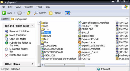 เมื่อไปดูในโฟลเดอร์ที่เก็บโปรแกรม ก็จะพบกับโฟลเดอร์ที่เก็บข้อมูล