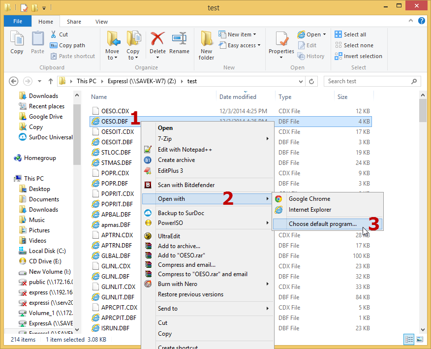 คลิกเพื่อเลือกโปรแกรมที่จะเปิดไฟล์ชนิดนี้